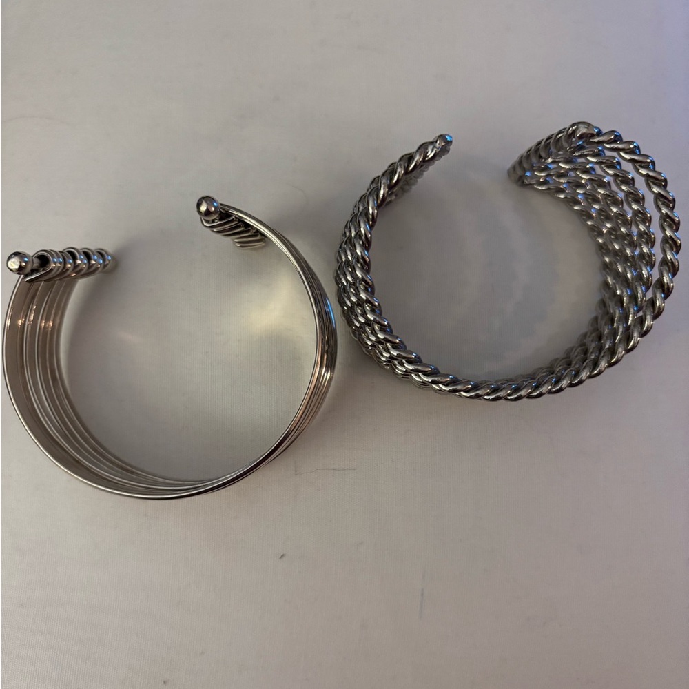 Lia Sophia Silver Tone Cuff Bracelets - Picture 2 of 4